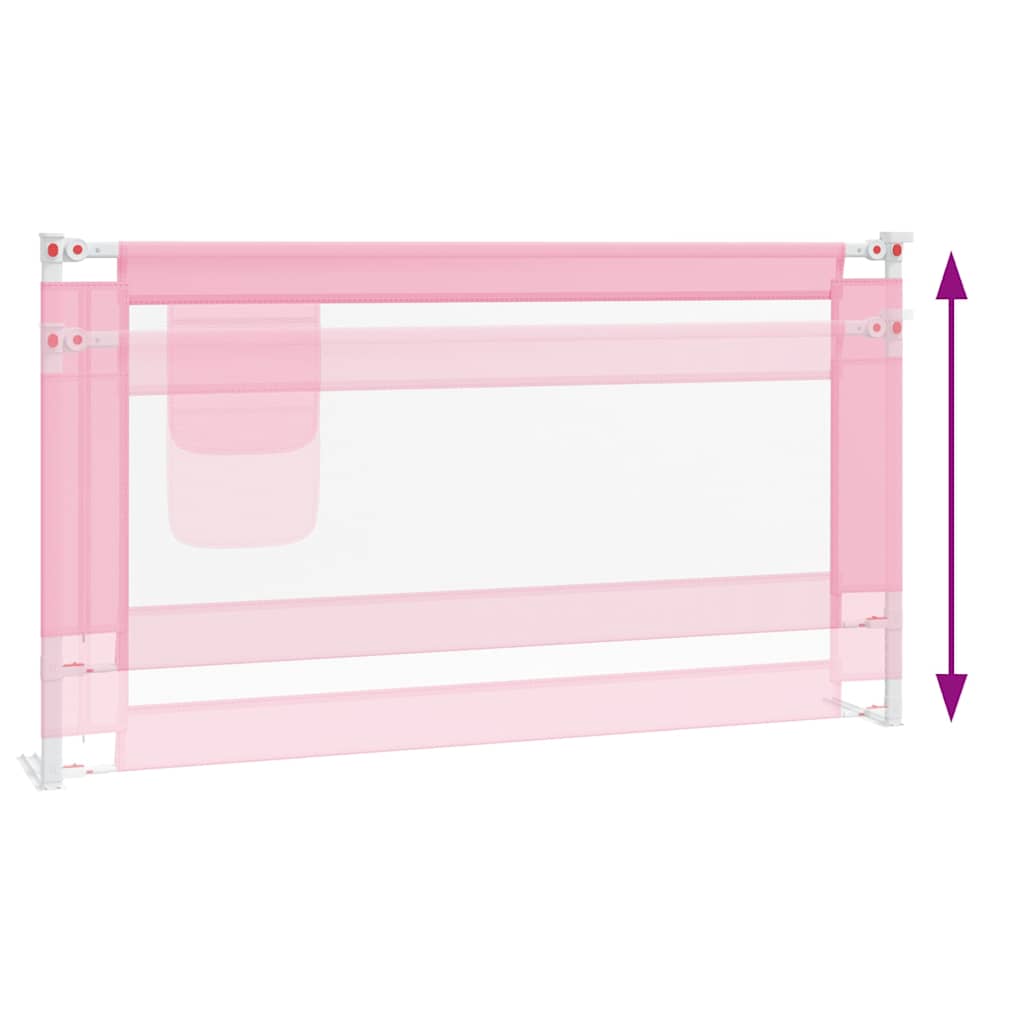Kleinkind-Bettschutzgitter Rosa 150x25 cm Stoff