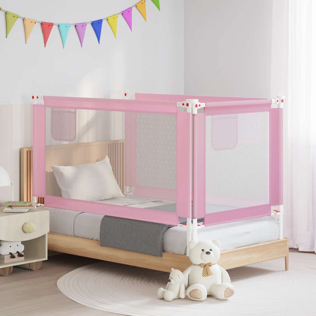 Kleinkind-Bettschutzgitter Rosa 150x25 cm Stoff
