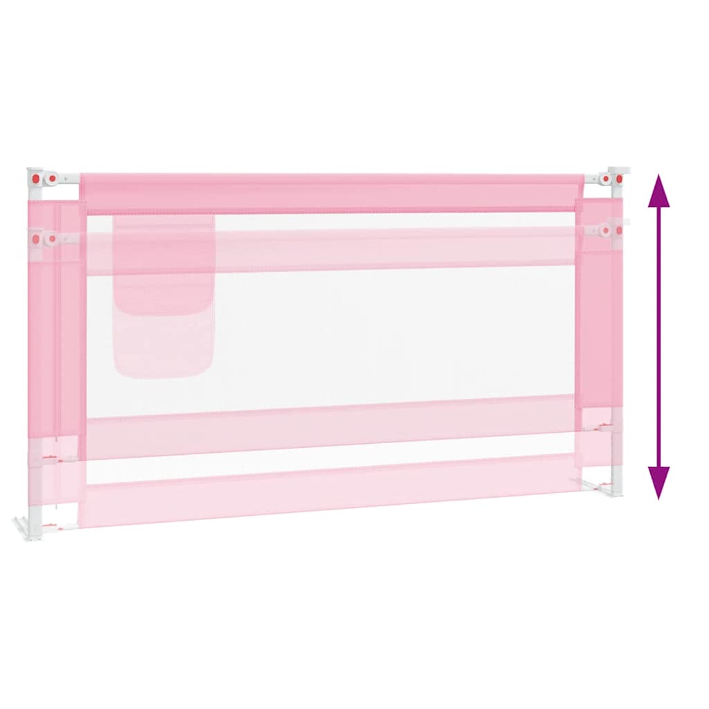 Kleinkind-Bettschutzgitter Rosa 160x25 cm Stoff