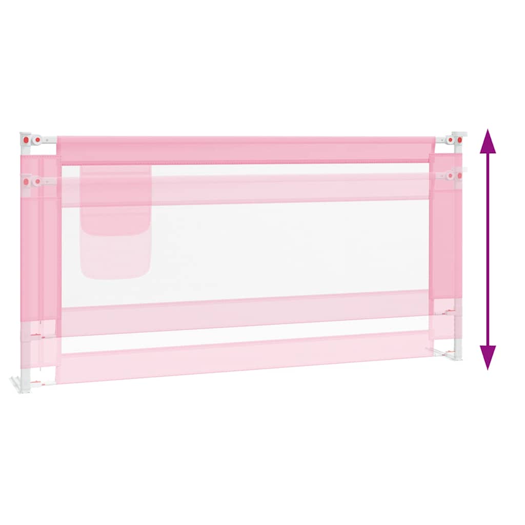 Kleinkind-Bettschutzgitter Rosa 180x25 cm Stoff