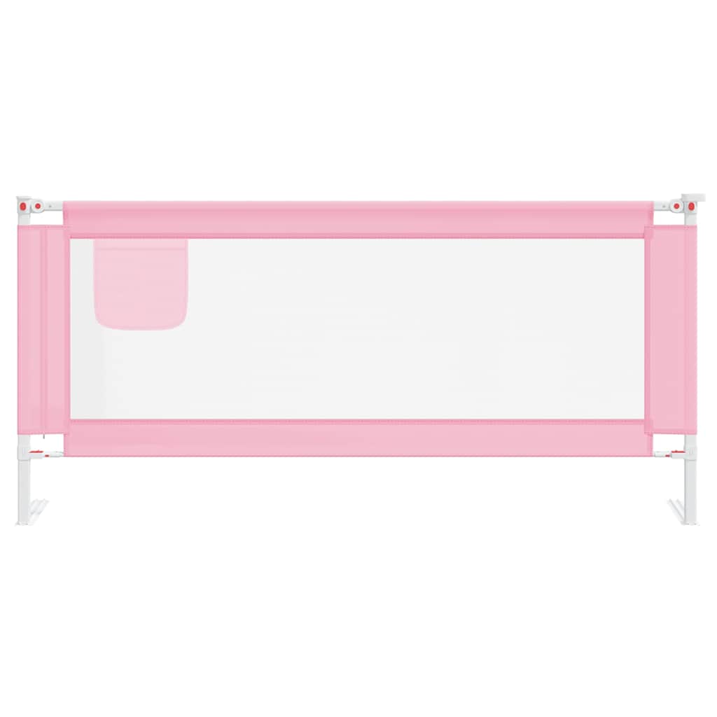 Kleinkind-Bettschutzgitter Rosa 200x25 cm Stoff