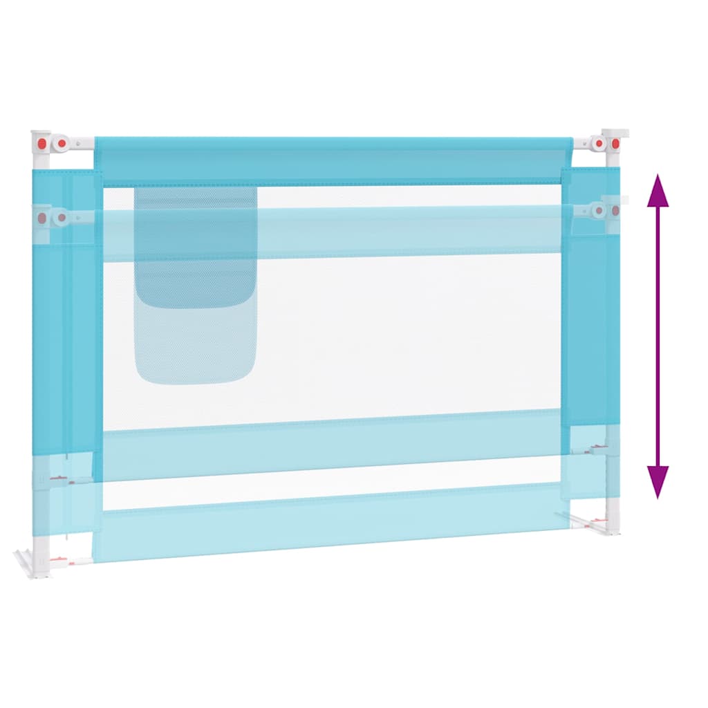 Kleinkind-Bettschutzgitter Blau 100x25 cm Stoff