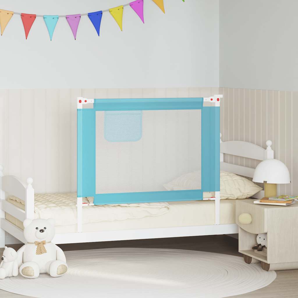 Kleinkind-Bettschutzgitter Blau 100x25 cm Stoff