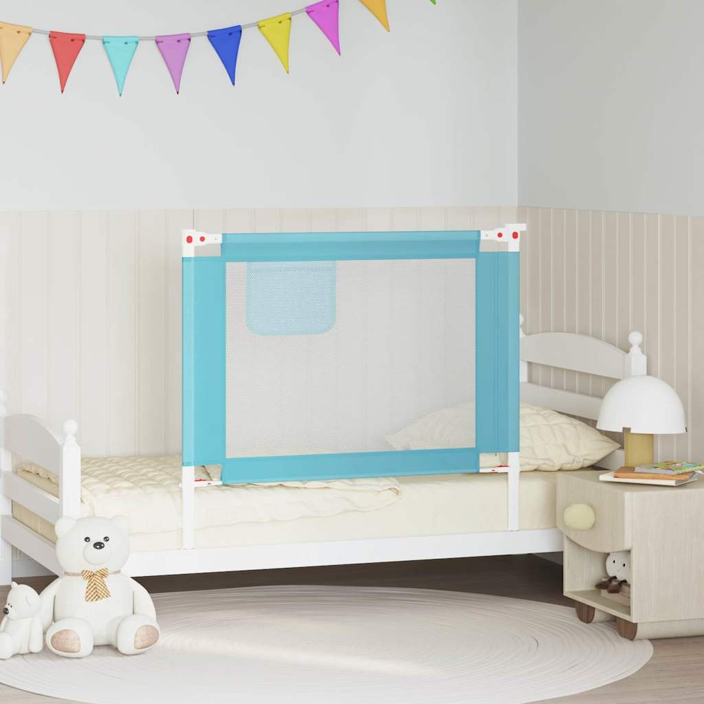 Kleinkind-Bettschutzgitter Blau 100x25 cm Stoff