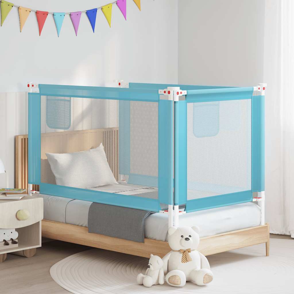 Kleinkind-Bettschutzgitter Blau 140x25 cm Stoff