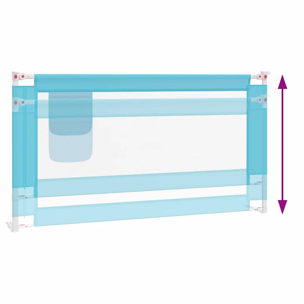 Kleinkind-Bettschutzgitter Blau 160x25 cm Stoff