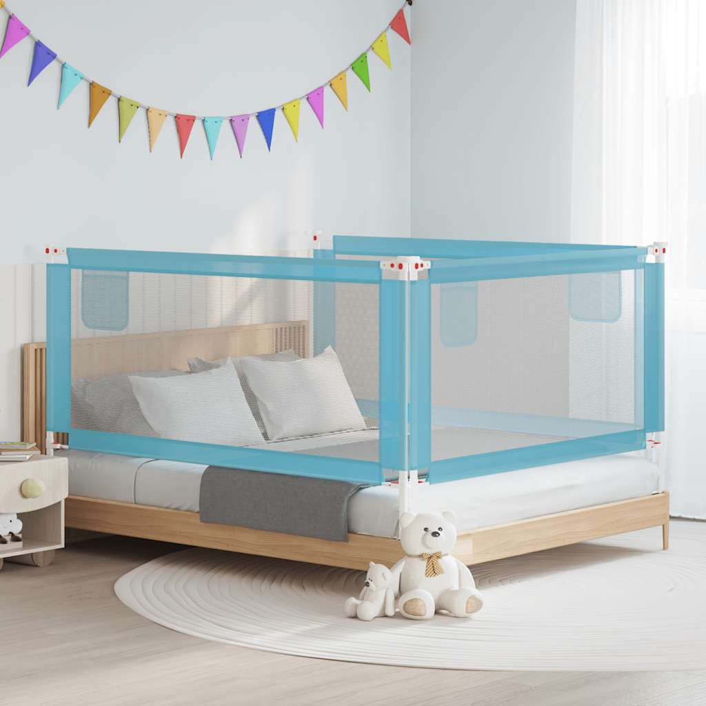 Kleinkind-Bettschutzgitter Blau 180x25 cm Stoff