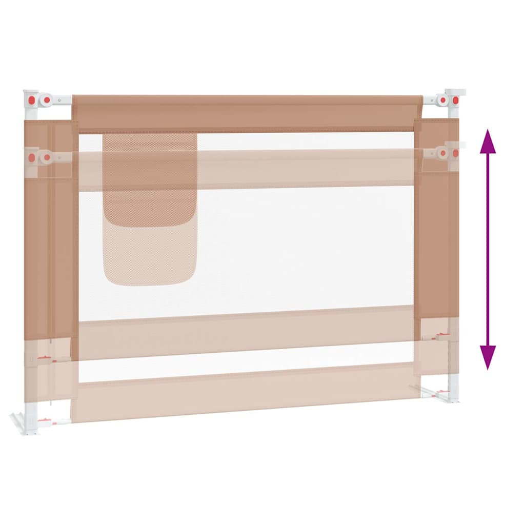Kleinkind-Bettschutzgitter Taupe 90x25 cm Stoff