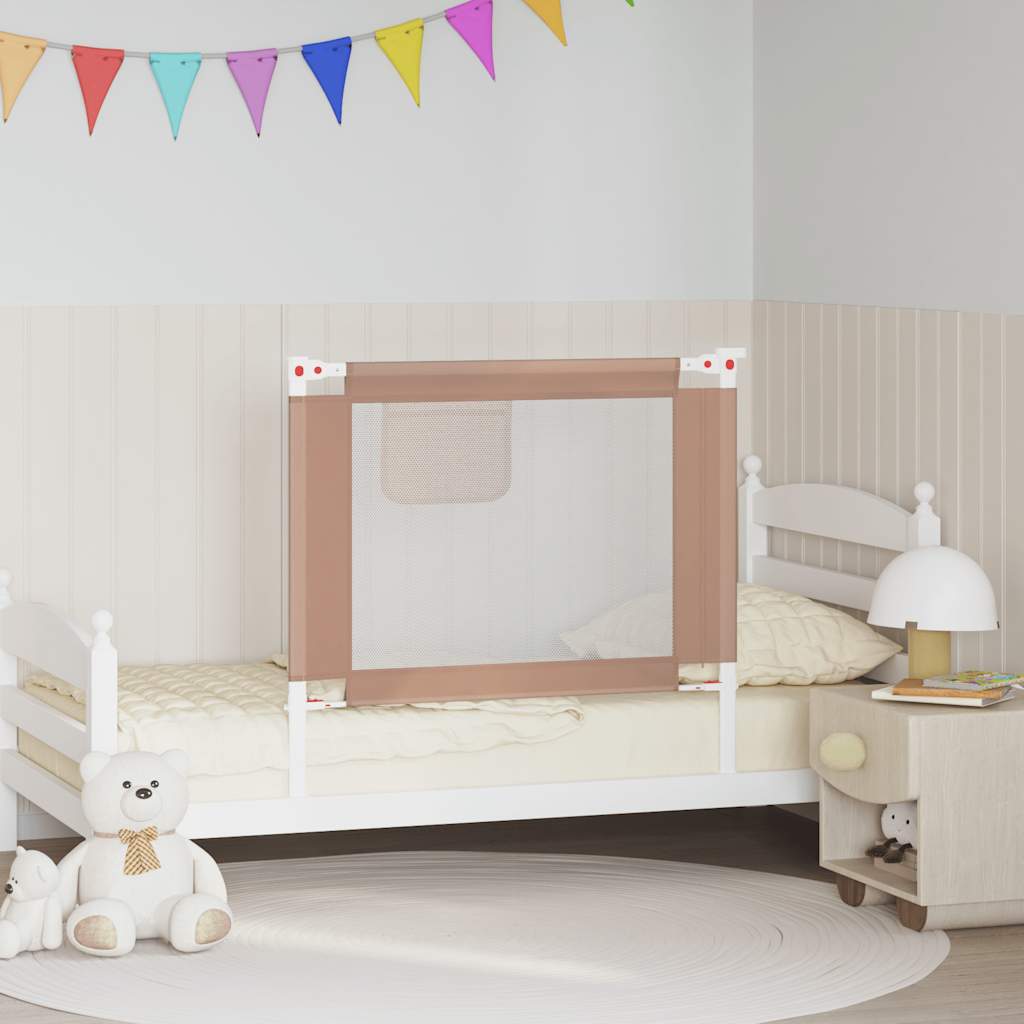 Kleinkind-Bettschutzgitter Taupe 90x25 cm Stoff