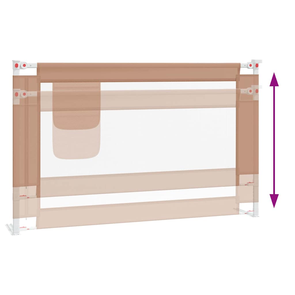 Kleinkind-Bettschutzgitter Taupe 120x25 cm Stoff