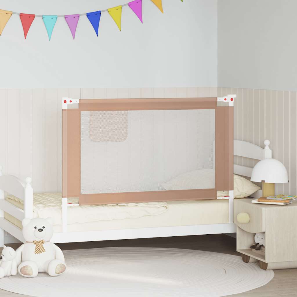 Kleinkind-Bettschutzgitter Taupe 120x25 cm Stoff