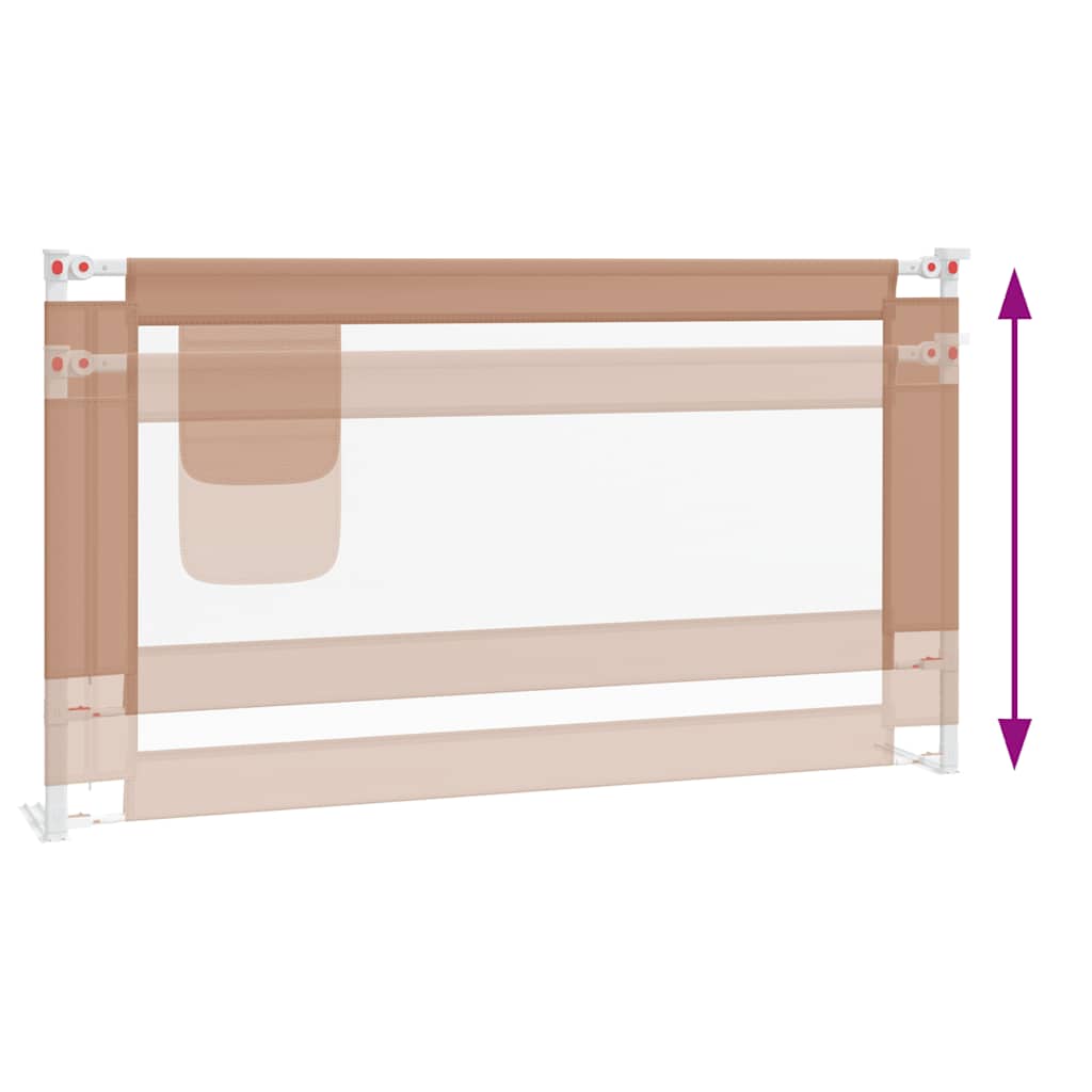 Kleinkind-Bettschutzgitter Taupe 150x25 cm Stoff