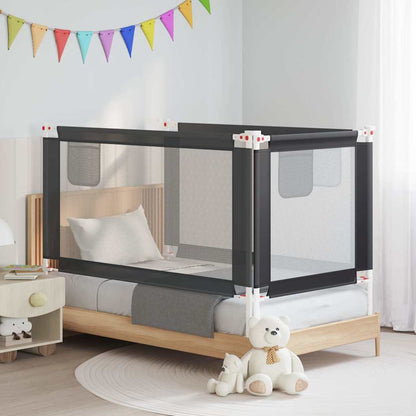 Kleinkind-Bettschutzgitter Dunkelgrau 150x25 cm Stoff