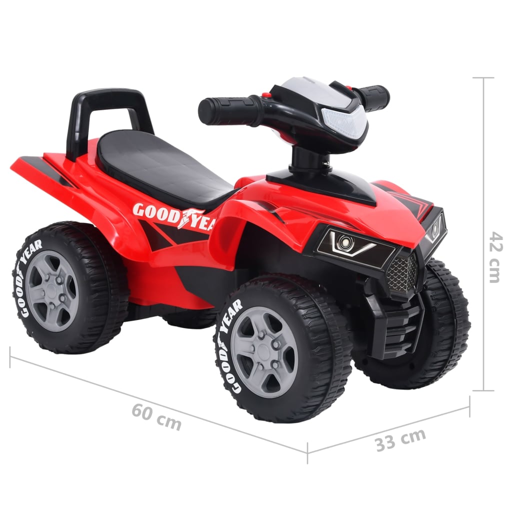 Aufsitz-Quad für Kinder Good Year Rot