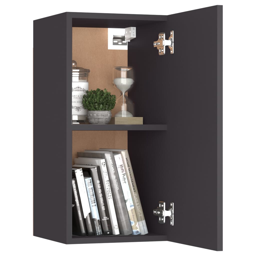 Meubles TV 2 pcs. Gris 30,5x30x60 cm en bois