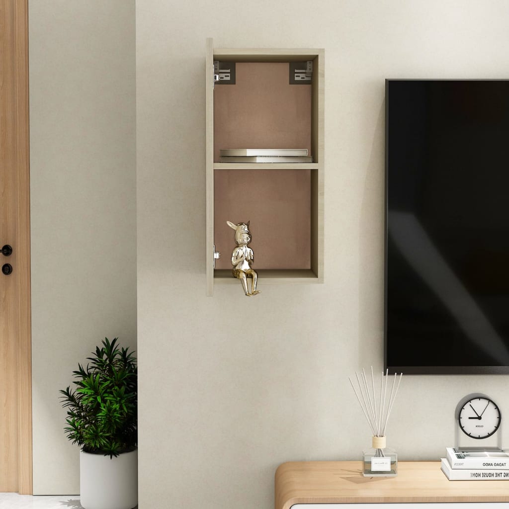 Meuble TV chêne Sonoma 30,5x30x60 cm matériau bois