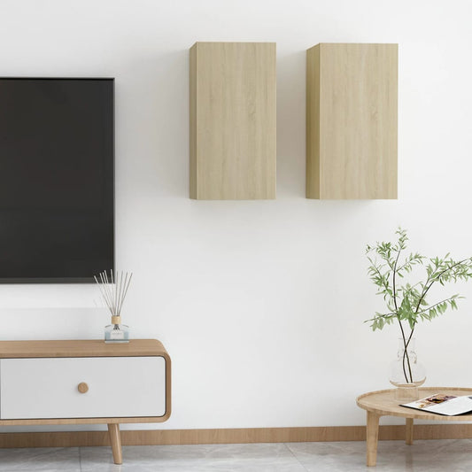 Meubles TV 2 pcs. Chêne Sonoma 30,5x30x60 cm matériau bois