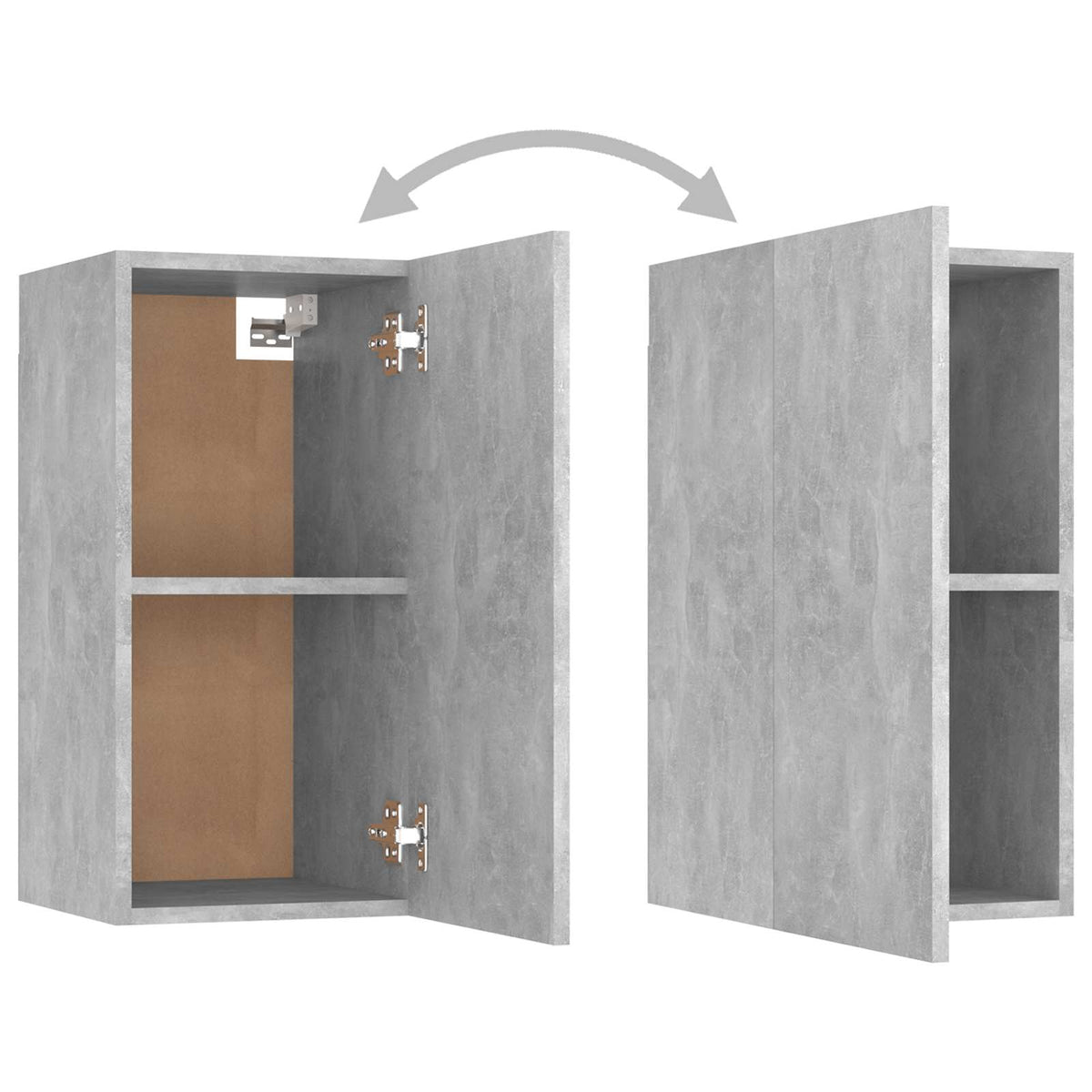 Wand-TV-Schrank | 2 pcs Beton Grau 31 x 30 x 60 cm Holzwerkstoff