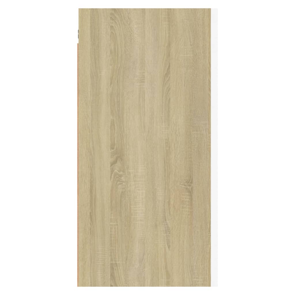 Meuble TV chêne Sonoma blanc 30,5x30x60 cm matériau bois