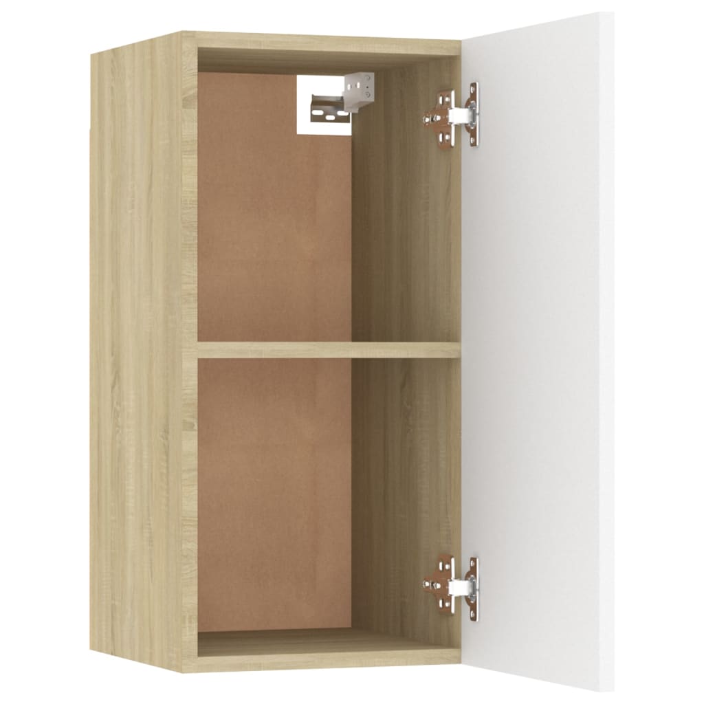 Meuble TV chêne Sonoma blanc 30,5x30x60 cm matériau bois