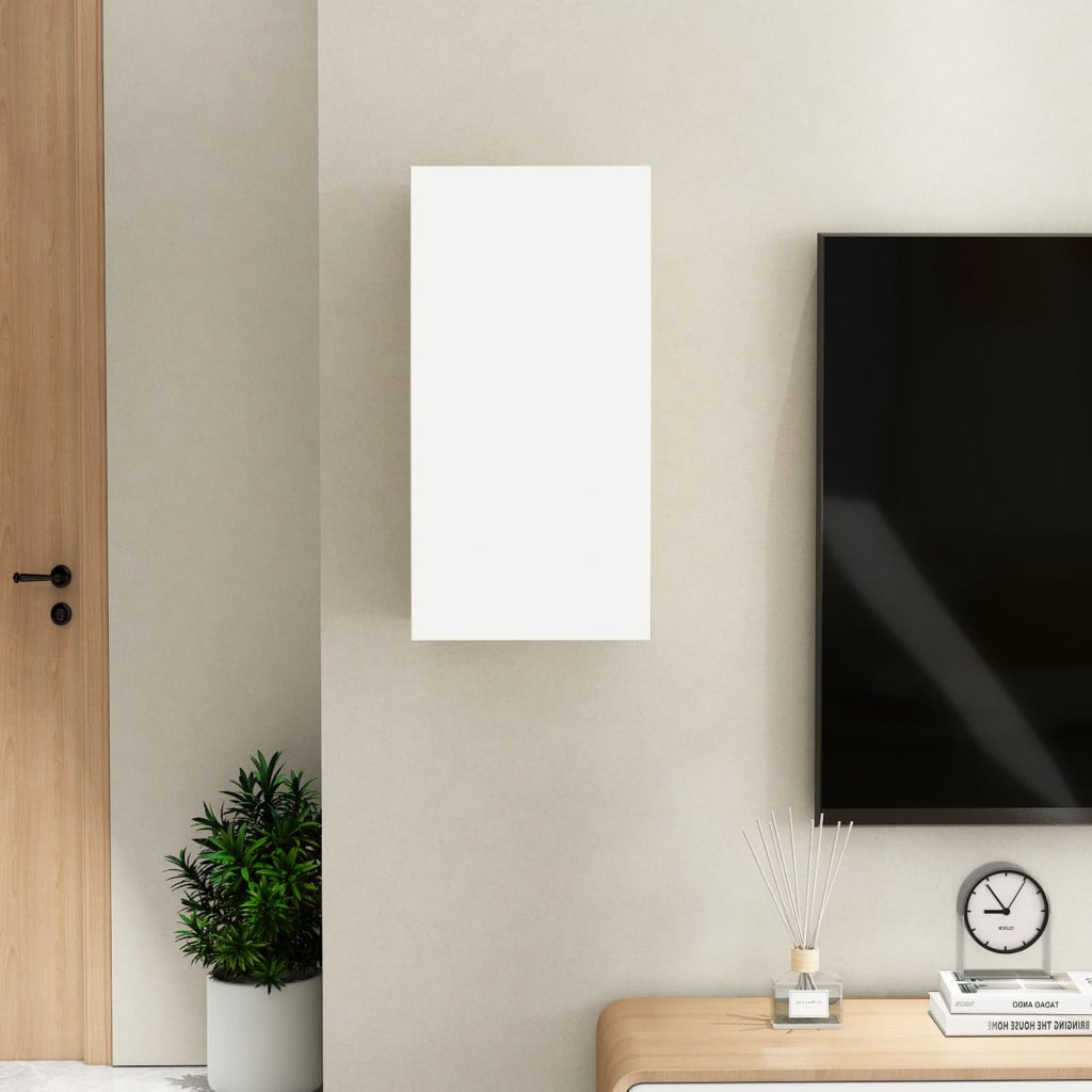 Meuble TV chêne Sonoma blanc 30,5x30x60 cm matériau bois