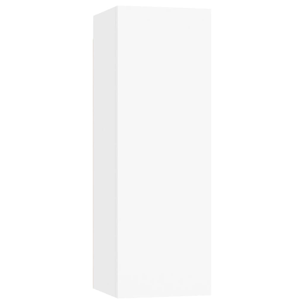 Meuble TV blanc 30,5x30x90 cm en bois