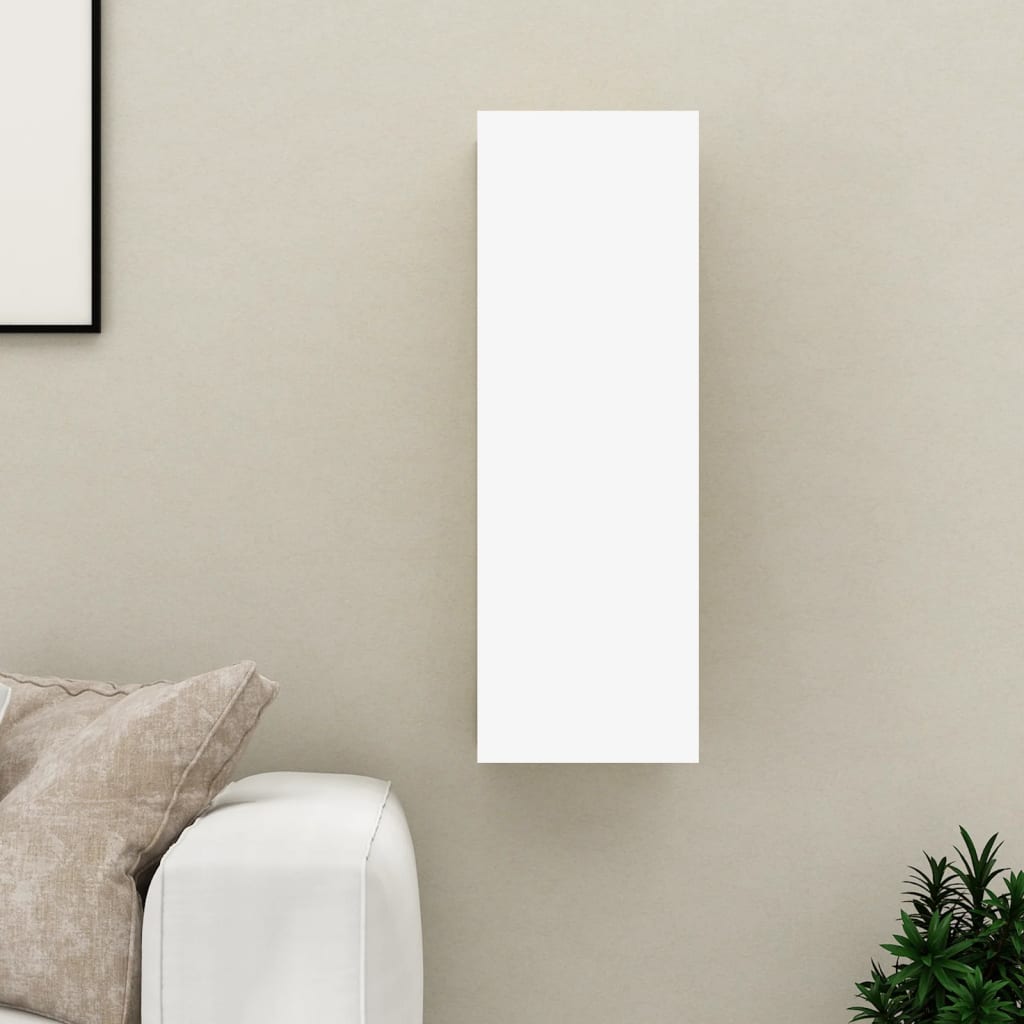 Meuble TV blanc 30,5x30x90 cm en bois