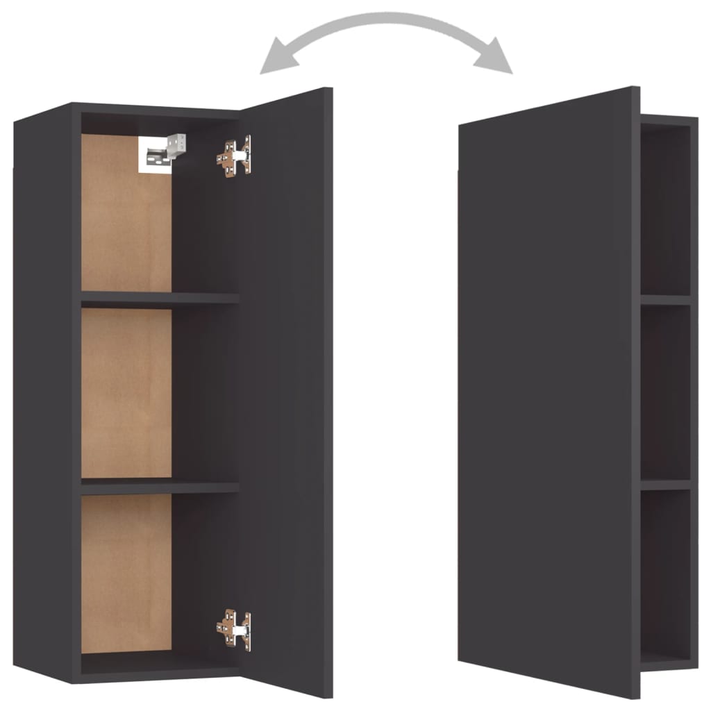 TV-Schrank Grau 30,5x30x90 cm Holzwerkstoff