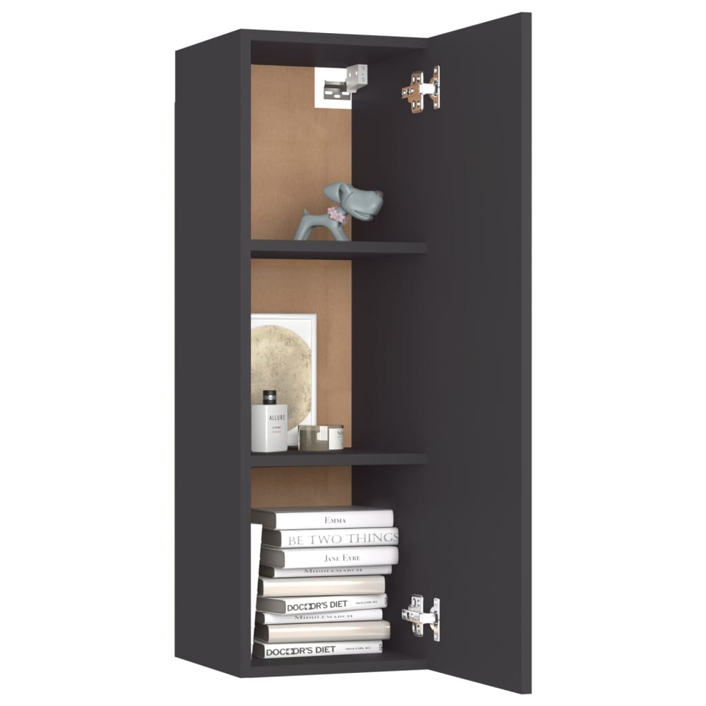TV-Schrank Grau 30,5x30x90 cm Holzwerkstoff