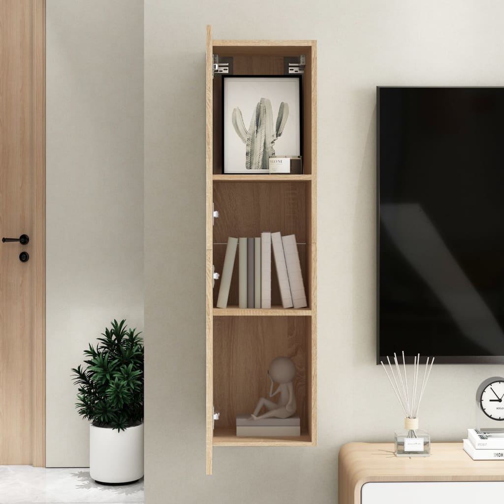 Meuble TV chêne Sonoma 30,5x30x110 cm matériau bois
