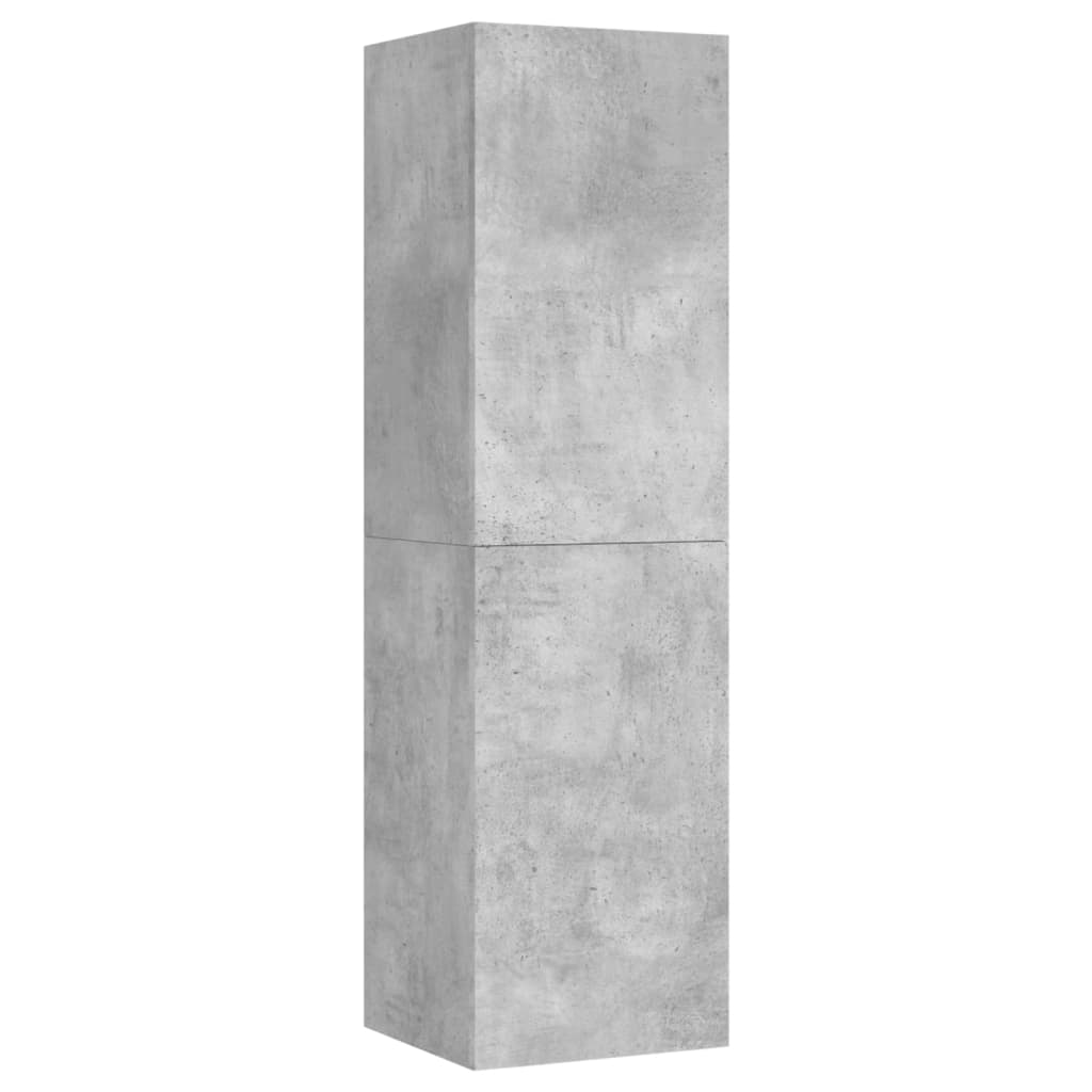 Meuble TV gris béton 30,5x30x110 cm en bois