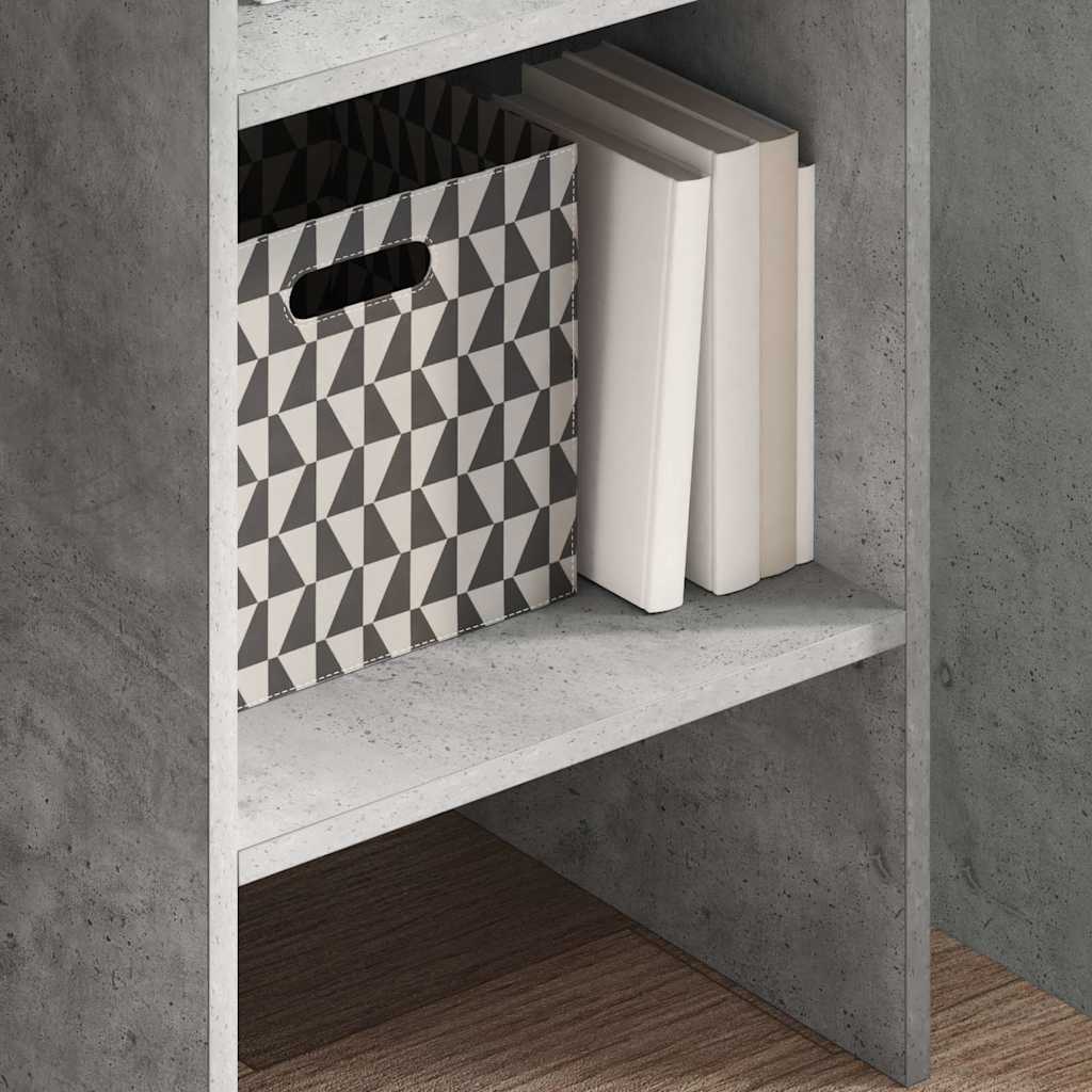 Bücherregal Betongrau 40x35x180 cm Holzwerkstoff
