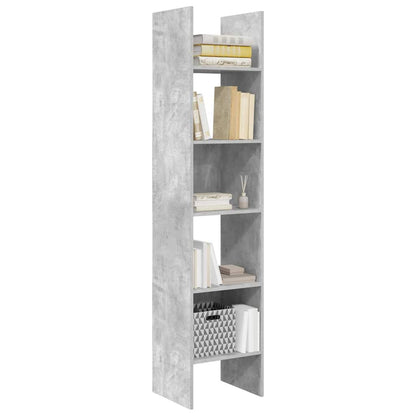 Bücherregal Betongrau 40x35x180 cm Holzwerkstoff