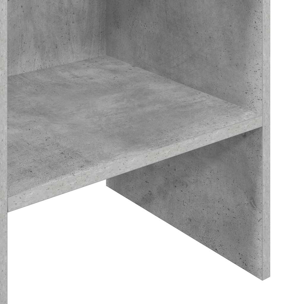 Bücherregal Betongrau 40x35x180 cm Holzwerkstoff
