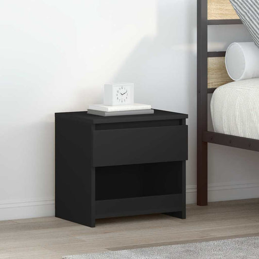 Tables de chevet 2 pcs. Noir 40x30x39 cm en bois