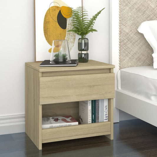 Table de chevet chêne Sonoma 40x30x39 cm en bois