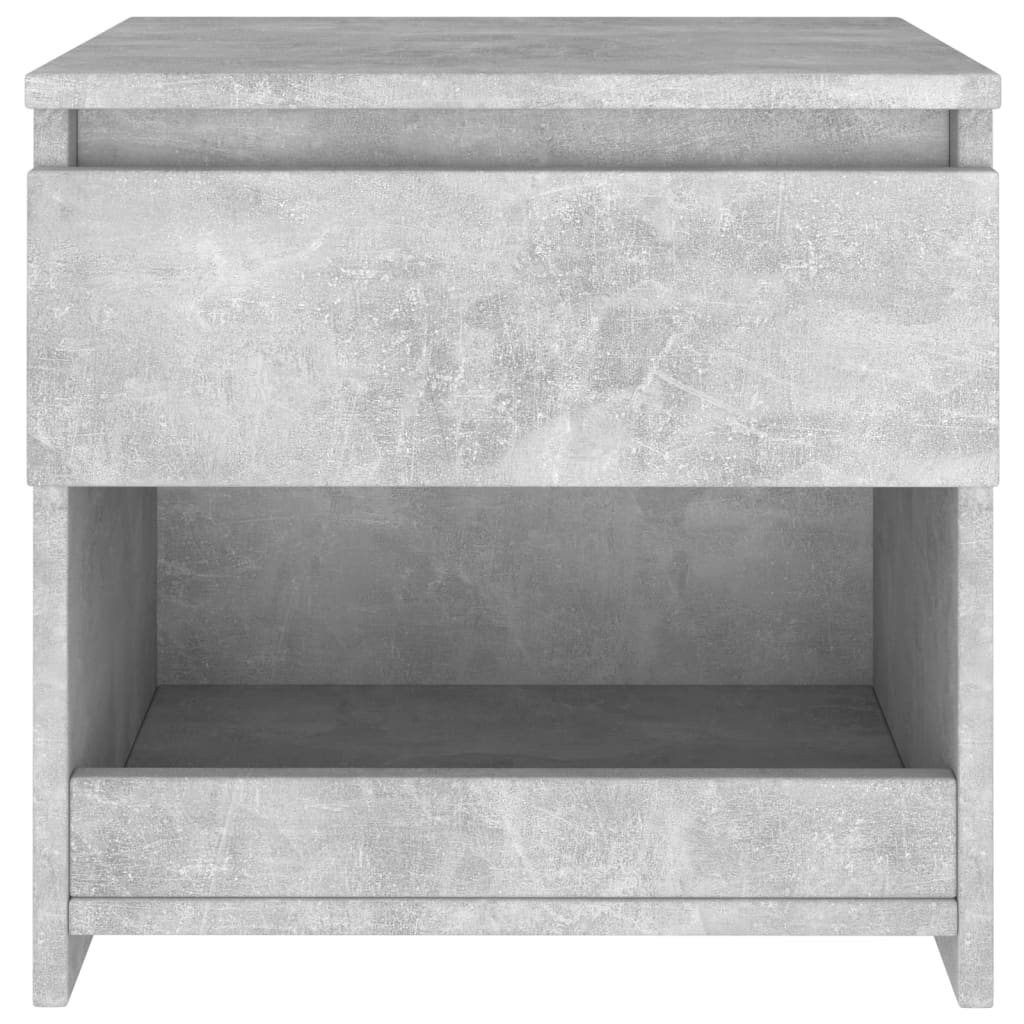 Table de chevet gris béton 40x30x39 cm en bois