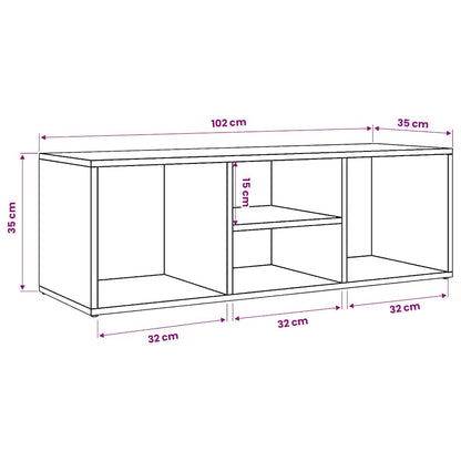 Schuhbank Sonoma-Eiche 102x35x35 cm Holzwerkstoff
