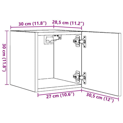 TV-Wandschrank Weiß 30,5x30x30 cm