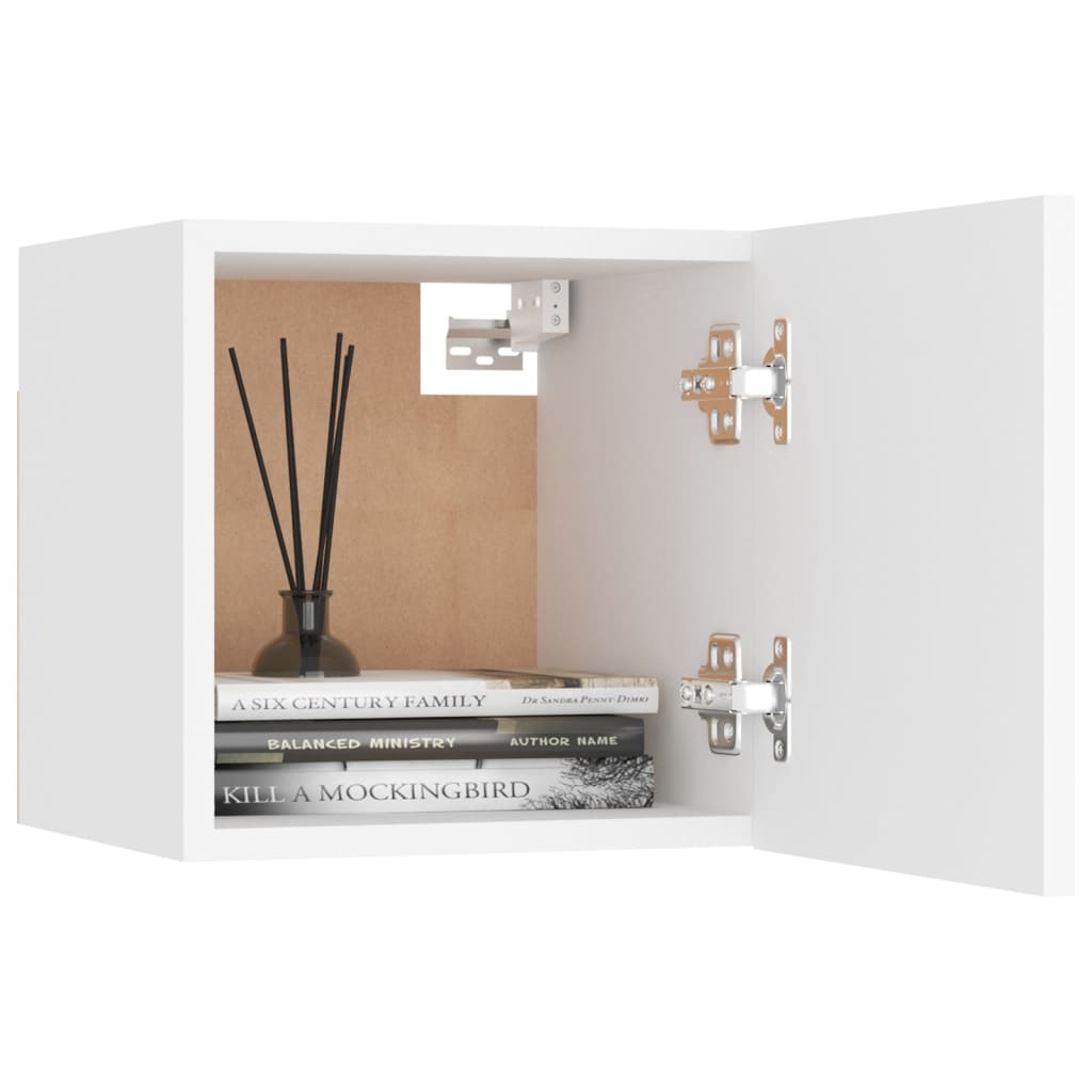 Armoires murales TV 2 pcs. Blanc 30,5x30x30 cm