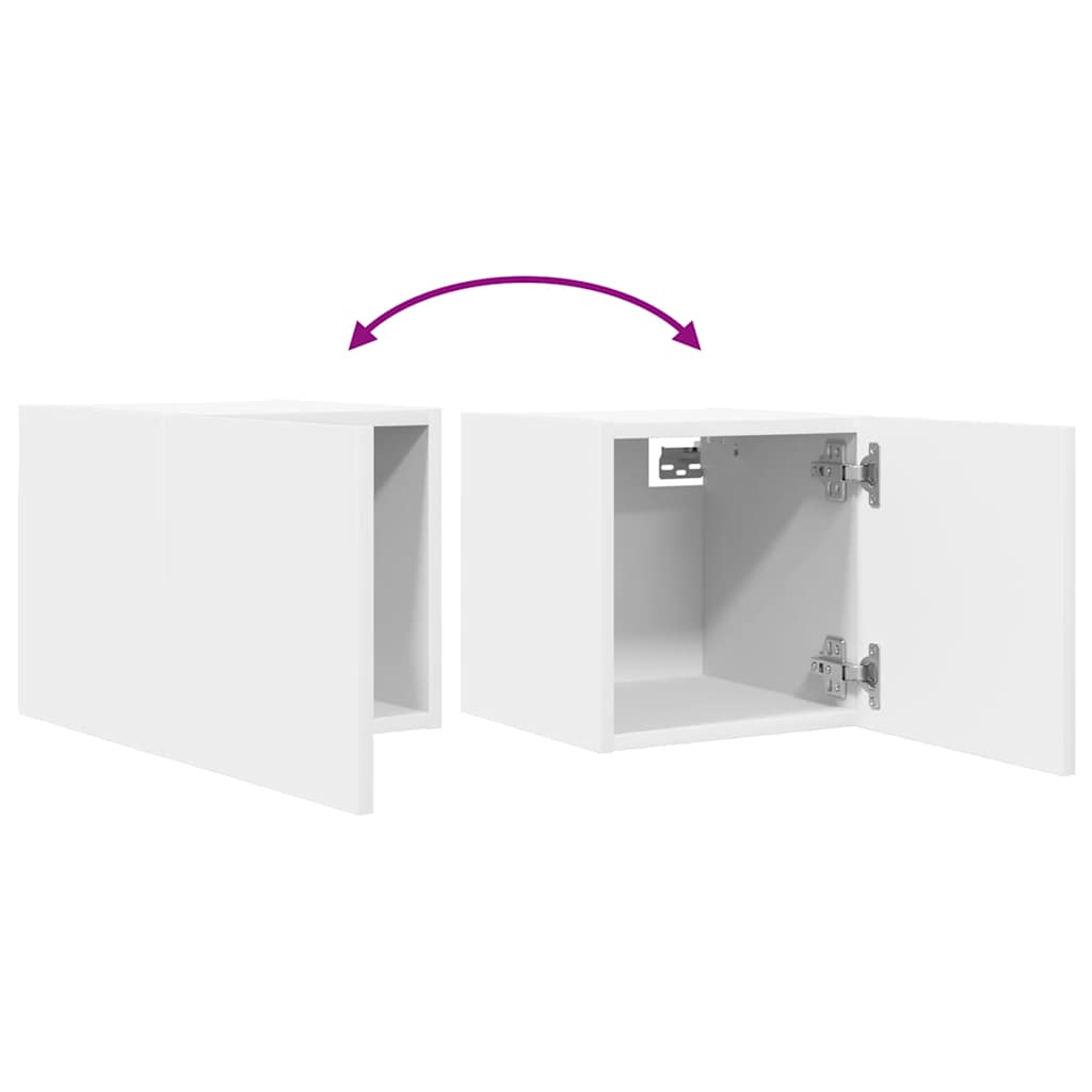 TV wall cabinets 4 pcs. White 30.5x30x30 cm