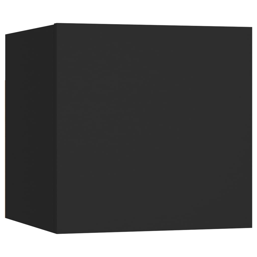 Armoires murales TV 2 pcs. Noir 30,5x30x30 cm