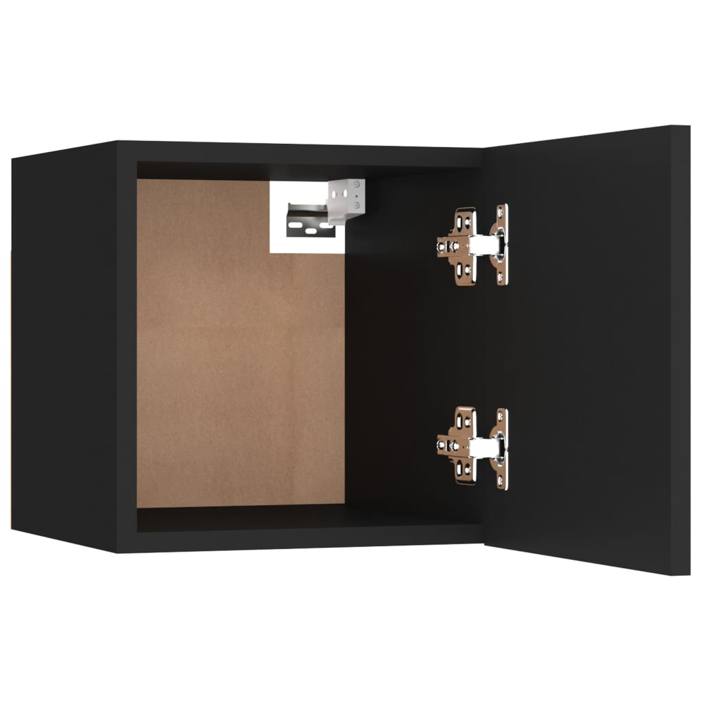 Armoires murales TV 2 pcs. Noir 30,5x30x30 cm