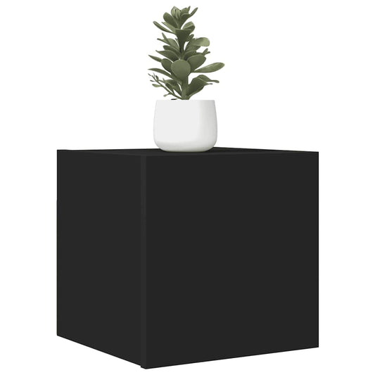 TV wall cabinets 4 pcs. Black 30.5x30x30 cm