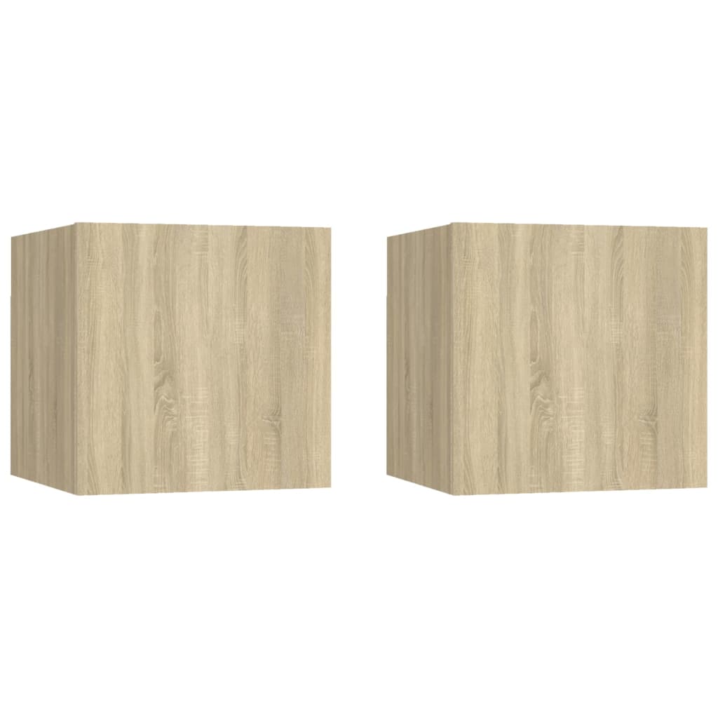 Meubles muraux TV 2 pcs. Chêne Sonoma 30,5x30x30 cm