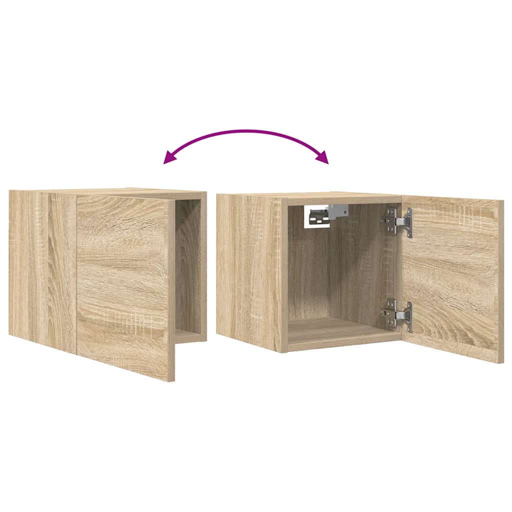 TV wall cabinets 4 pcs. Sonoma oak 30.5x30x30 cm