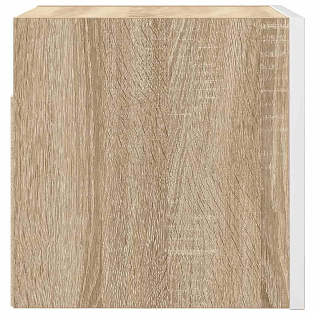TV wall cabinets 4 pcs. White Sonoma oak 30.5x30x30 cm