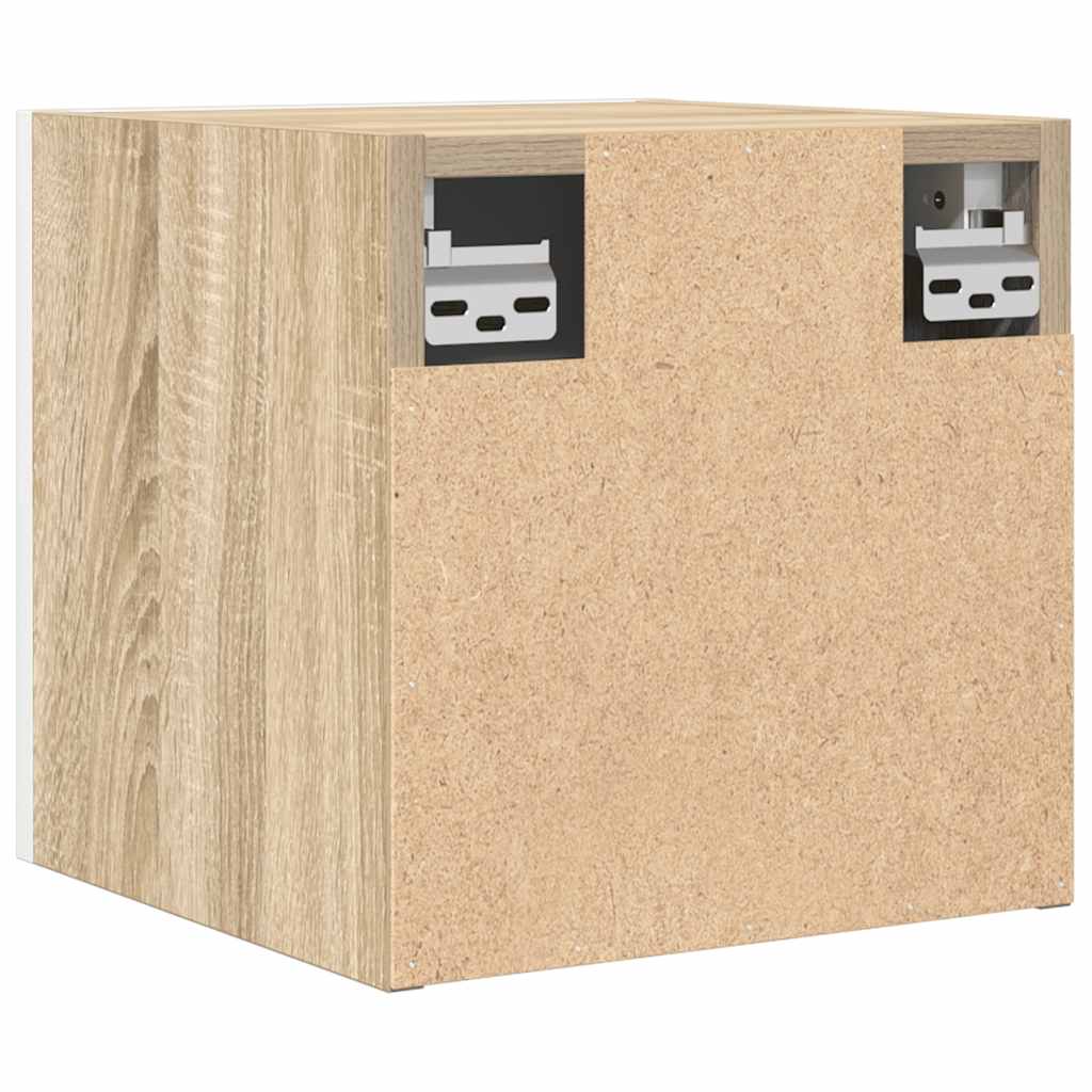 TV wall cabinets 4 pcs. White Sonoma oak 30.5x30x30 cm