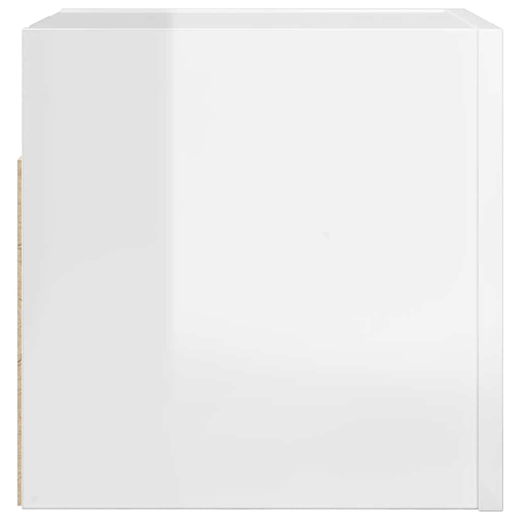 TV wall cabinets 4 pcs. High-gloss white 30.5x30x30 cm