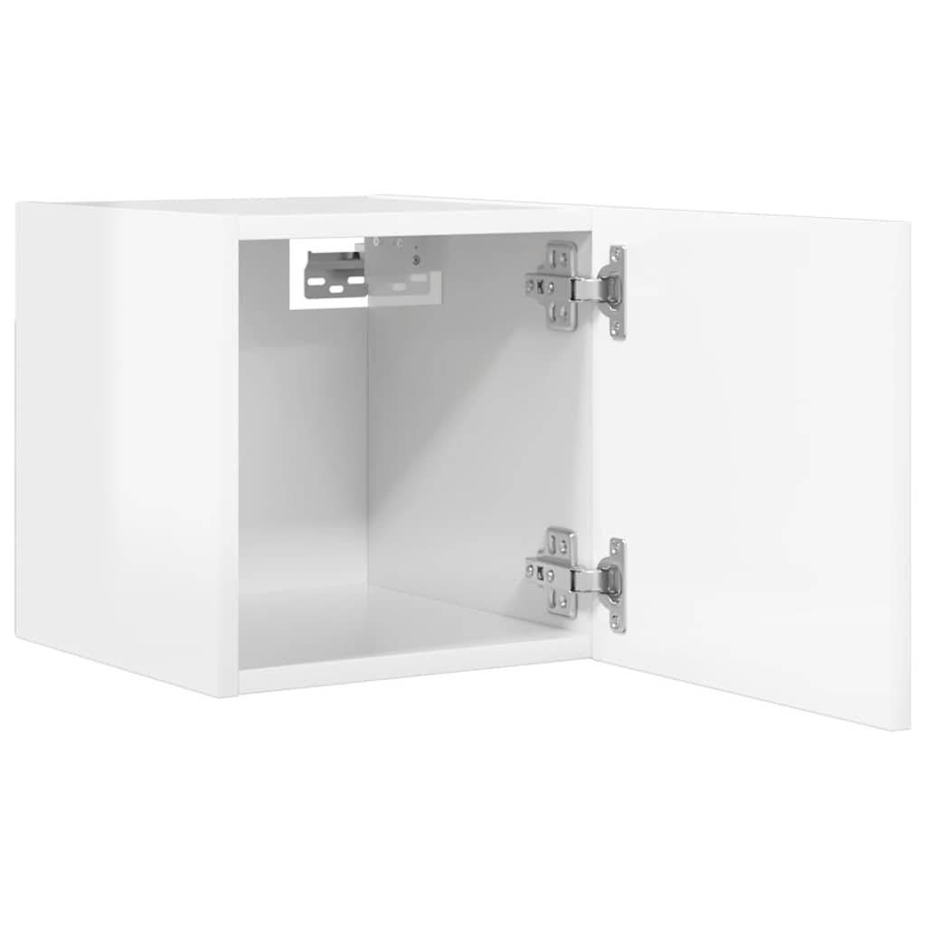 TV wall cabinets 4 pcs. High-gloss white 30.5x30x30 cm